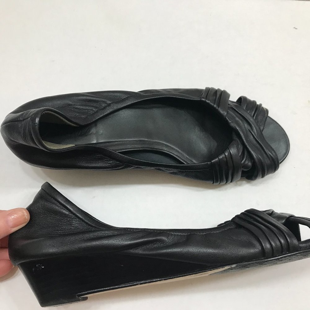 Leather OT Low Wedge Flats